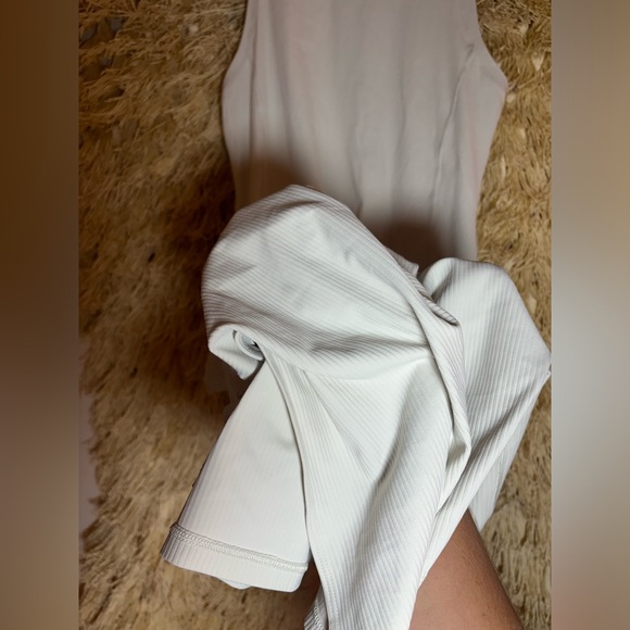 Lululemon•All Aligned Ribbed Midi Dress• Nulu Contour Rib• Bone NEW•NWOT•Size 6 - Picture 10 of 15